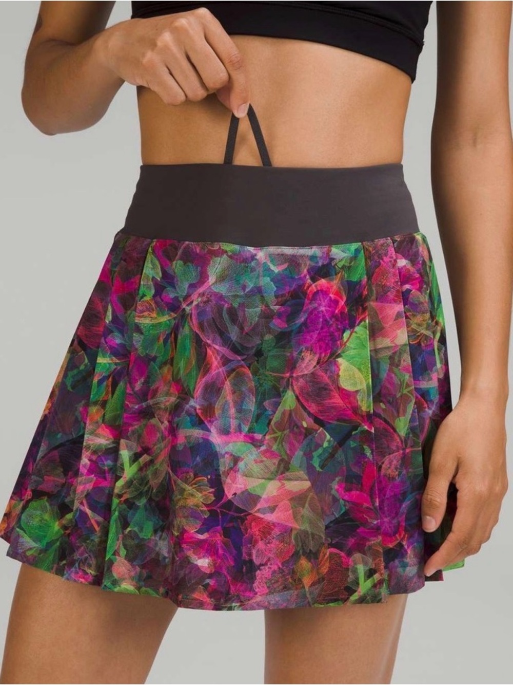 lululemon Athletica Court Rival High-Rise Multicolor Floral Layered Skater Skirt